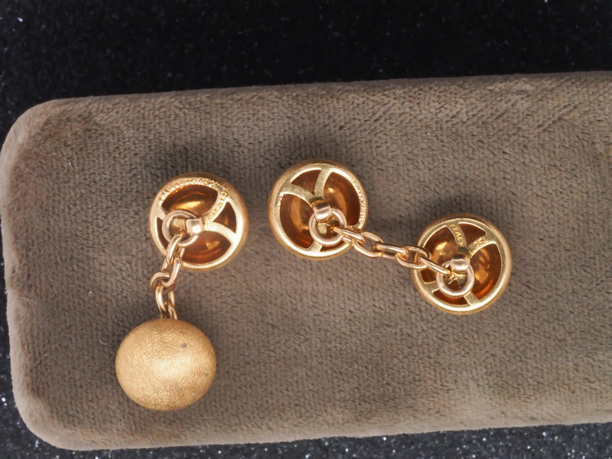 Estate Vintage MARIO BUCCELLATI 18k Yellow Gold Cufflinks - VHK#88c