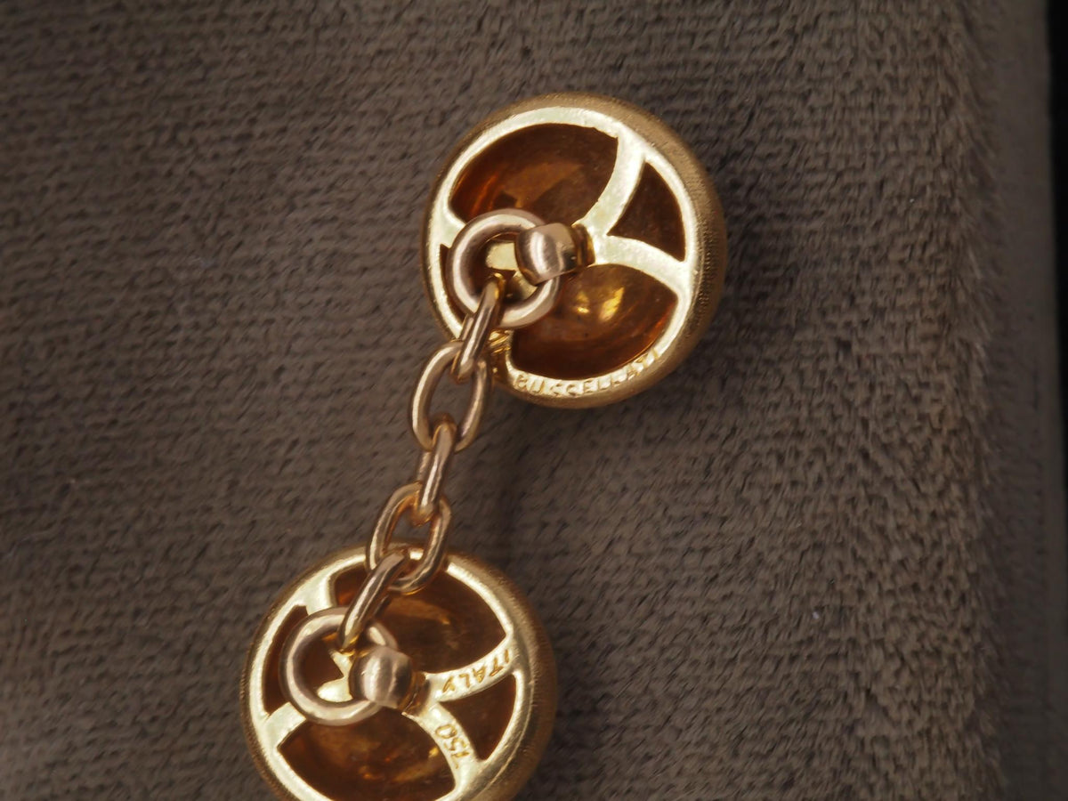 Estate Vintage MARIO BUCCELLATI 18k Yellow Gold Cufflinks - VHK#88c