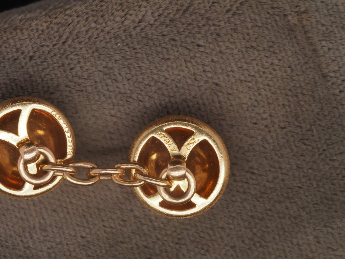 Estate Vintage MARIO BUCCELLATI 18k Yellow Gold Cufflinks - VHK#88c