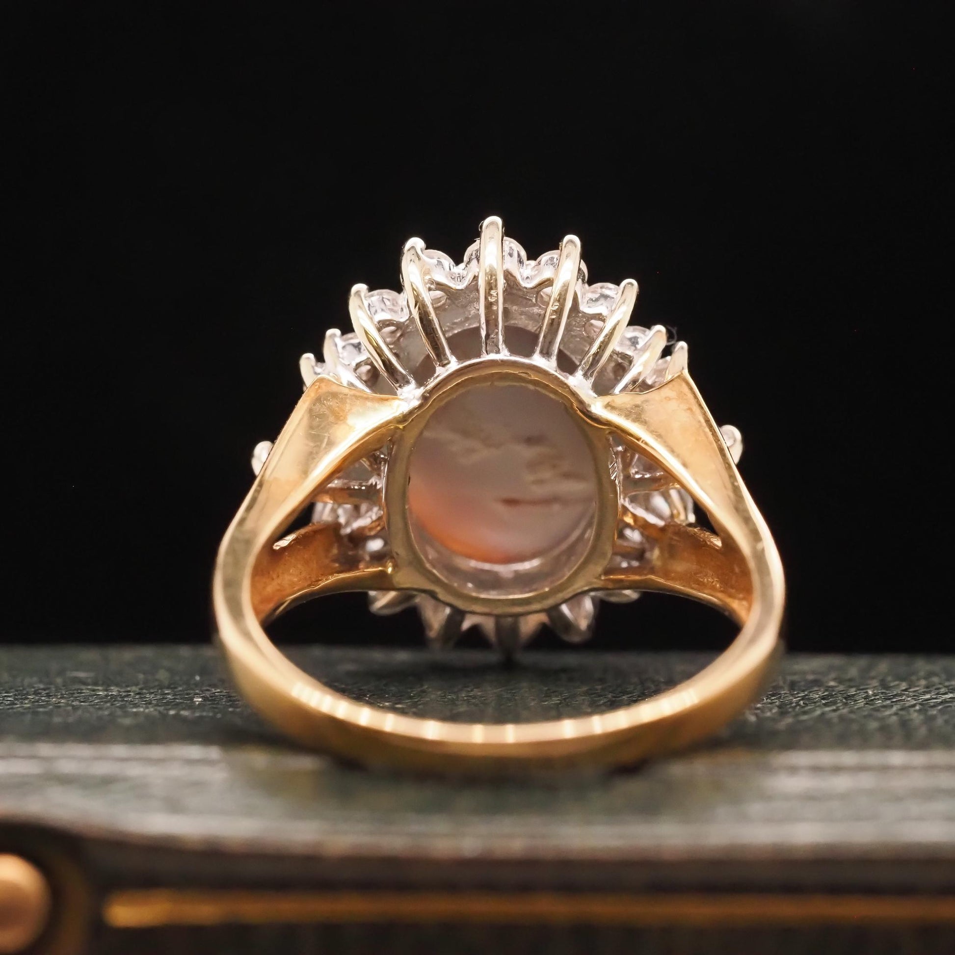 18K Yellow Gold Australian Opal and Diamond Ring - VHK#693