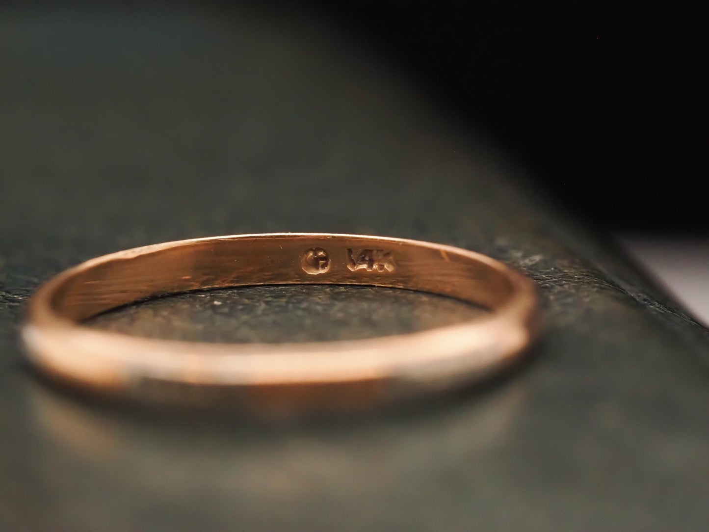 Circa 1920s Two Tone 14K Gold Wedding Band - VHK#706