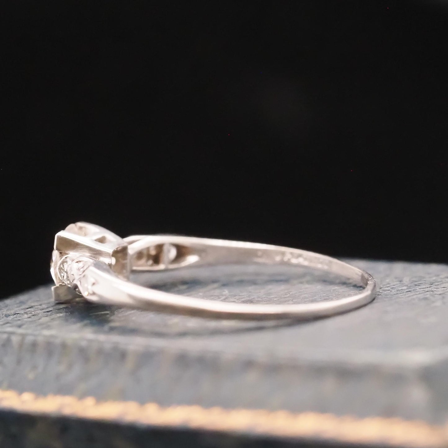 Circa 1920s Platinum Art Deco .60ct Old European Engagement Ring - VHK#723