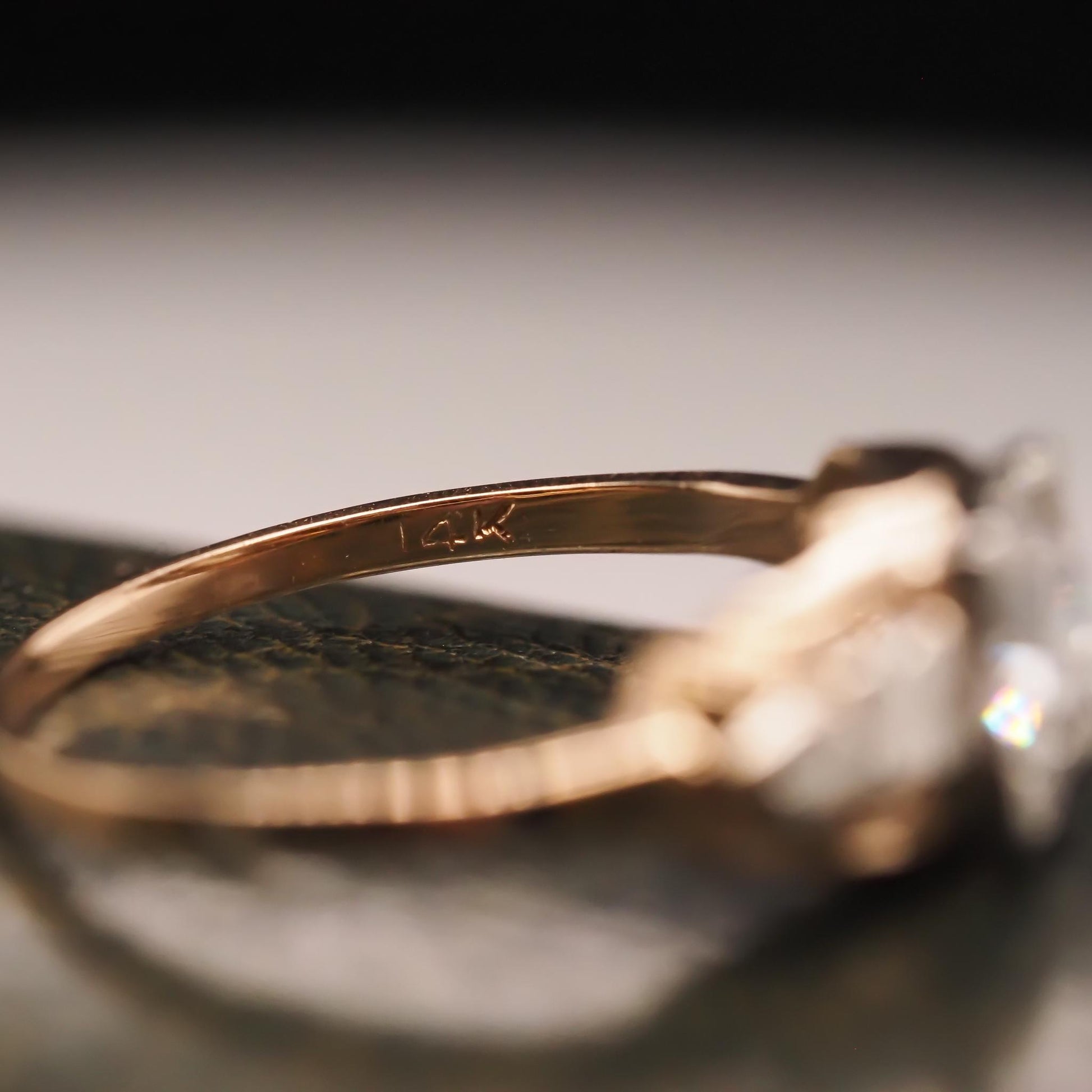 Circa 1900 14K Yellow Gold Edwardian 1.08ct Old European Diamond Engagement Ring
