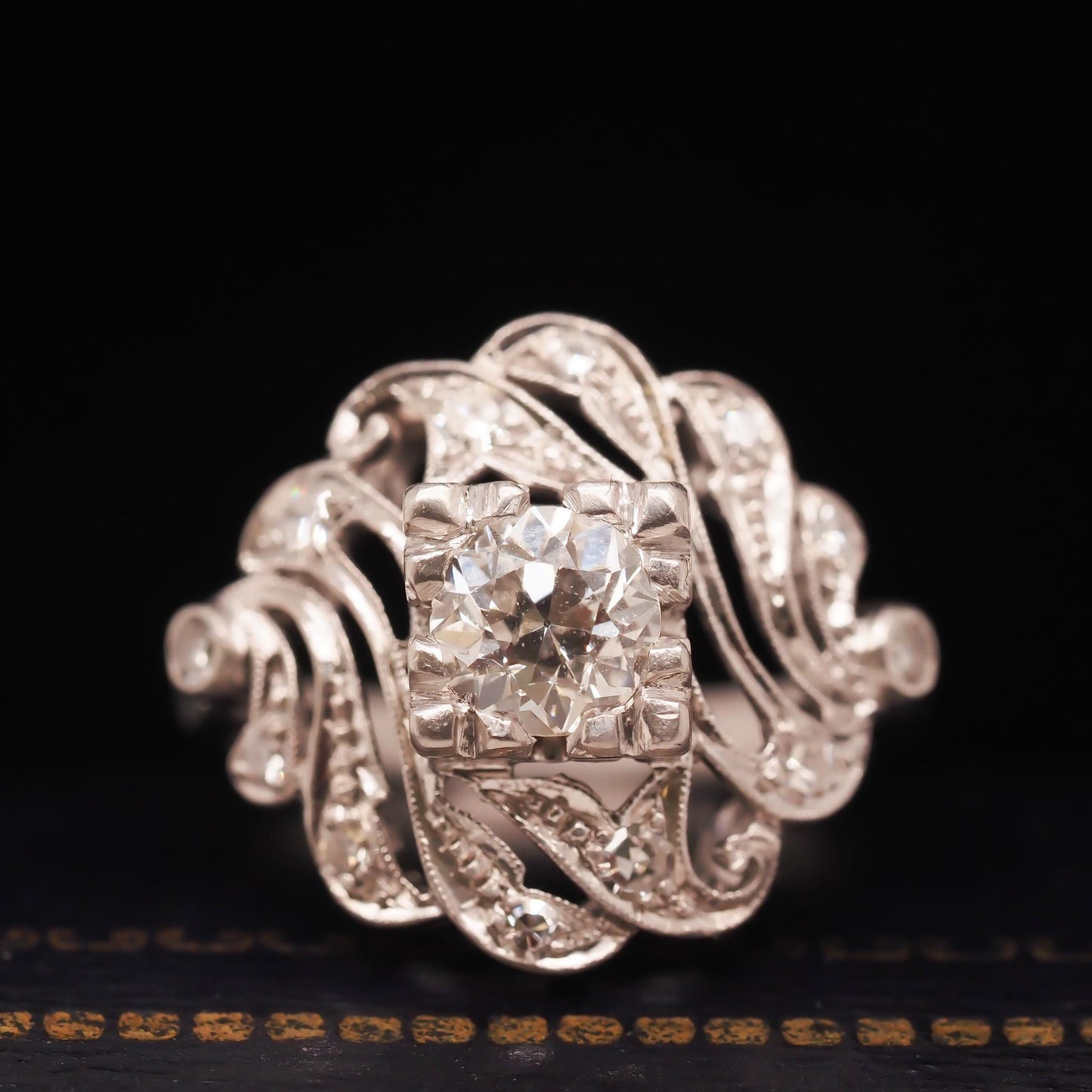 Circa 1920s Platinum .50ct Old European Diamond Engagement Ring - VHK#733
