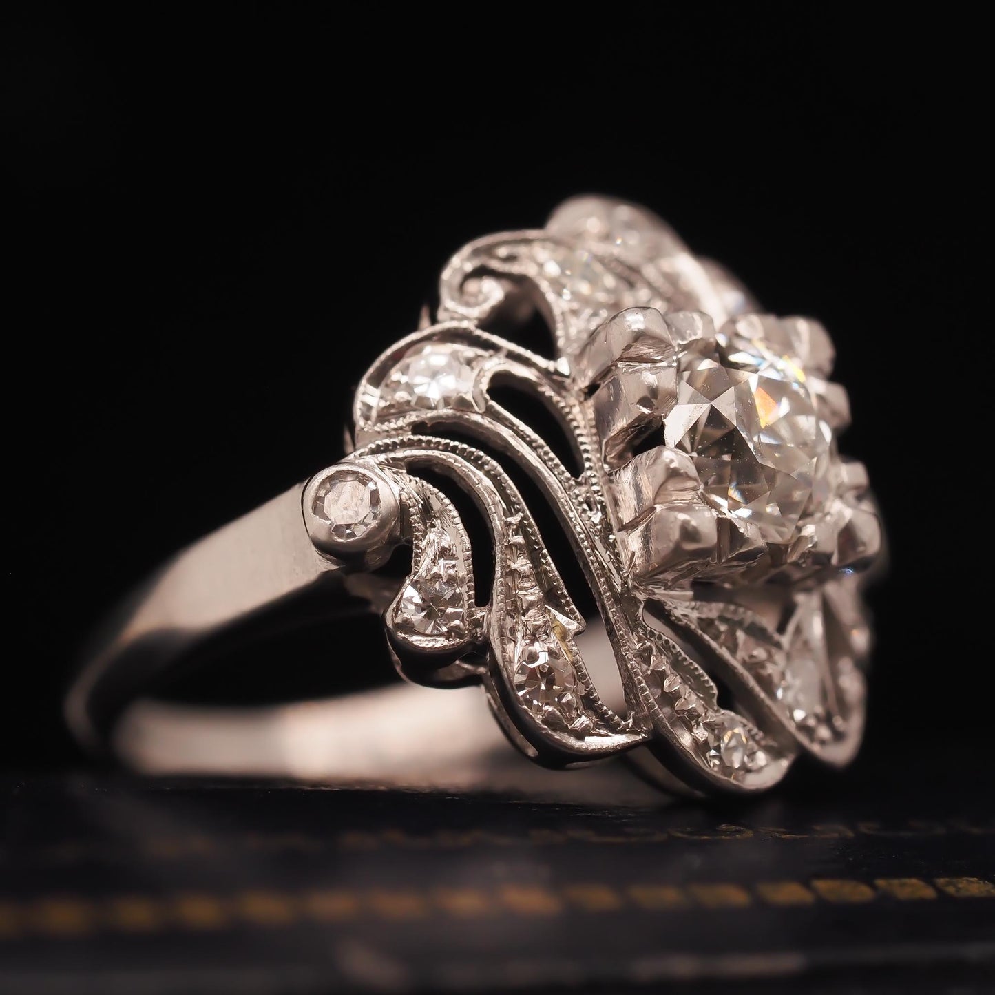 Circa 1920s Platinum .50ct Old European Diamond Engagement Ring - VHK#733