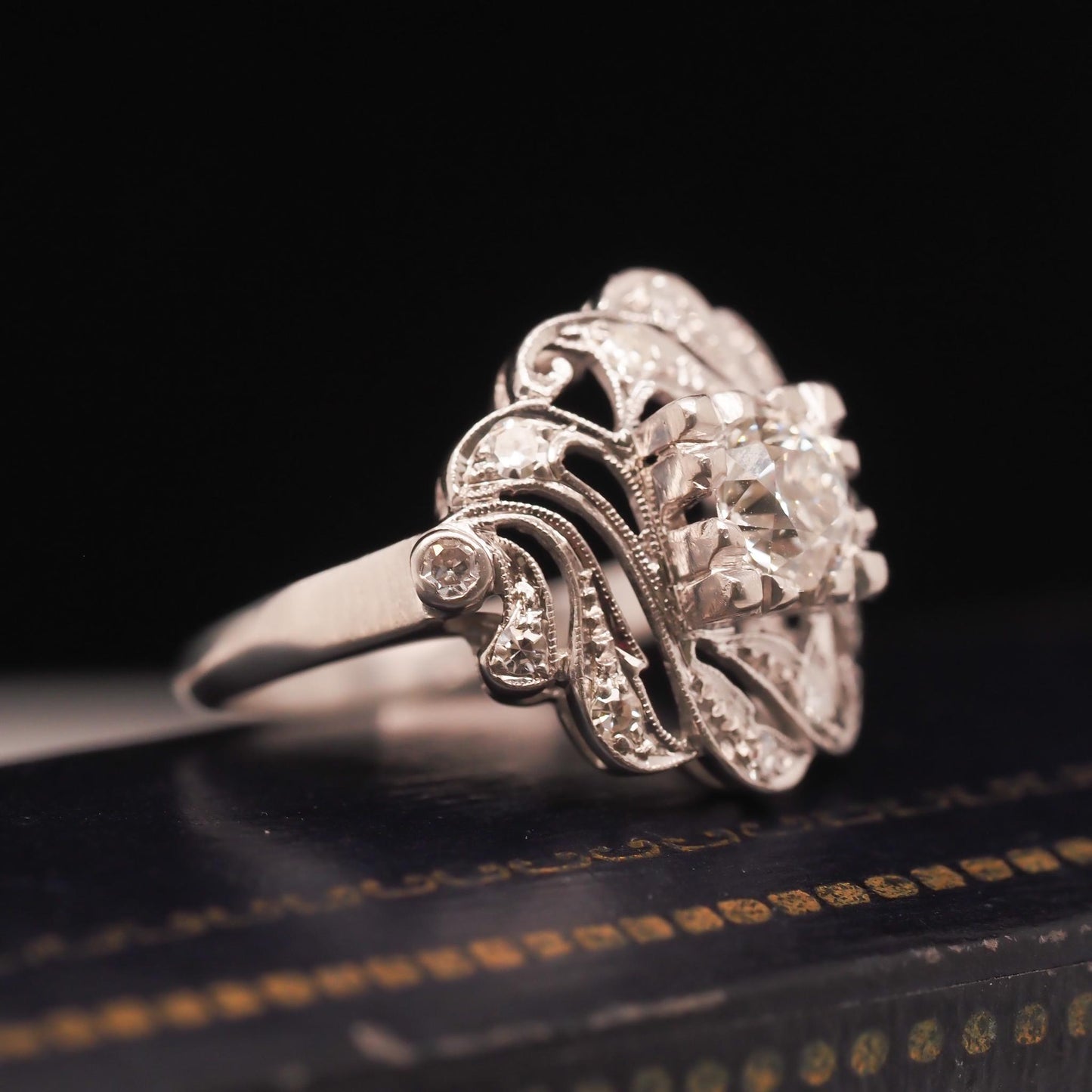 Circa 1920s Platinum .50ct Old European Diamond Engagement Ring - VHK#733