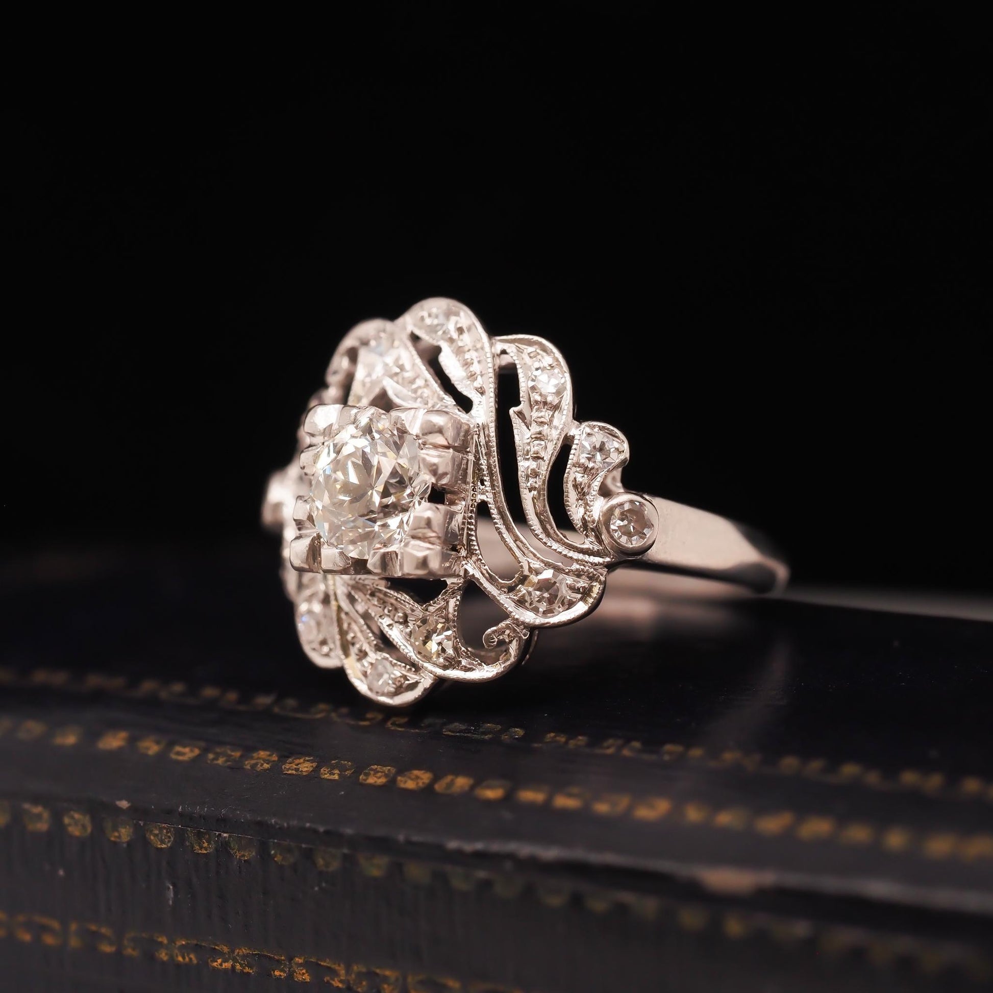 Circa 1920s Platinum .50ct Old European Diamond Engagement Ring - VHK#733