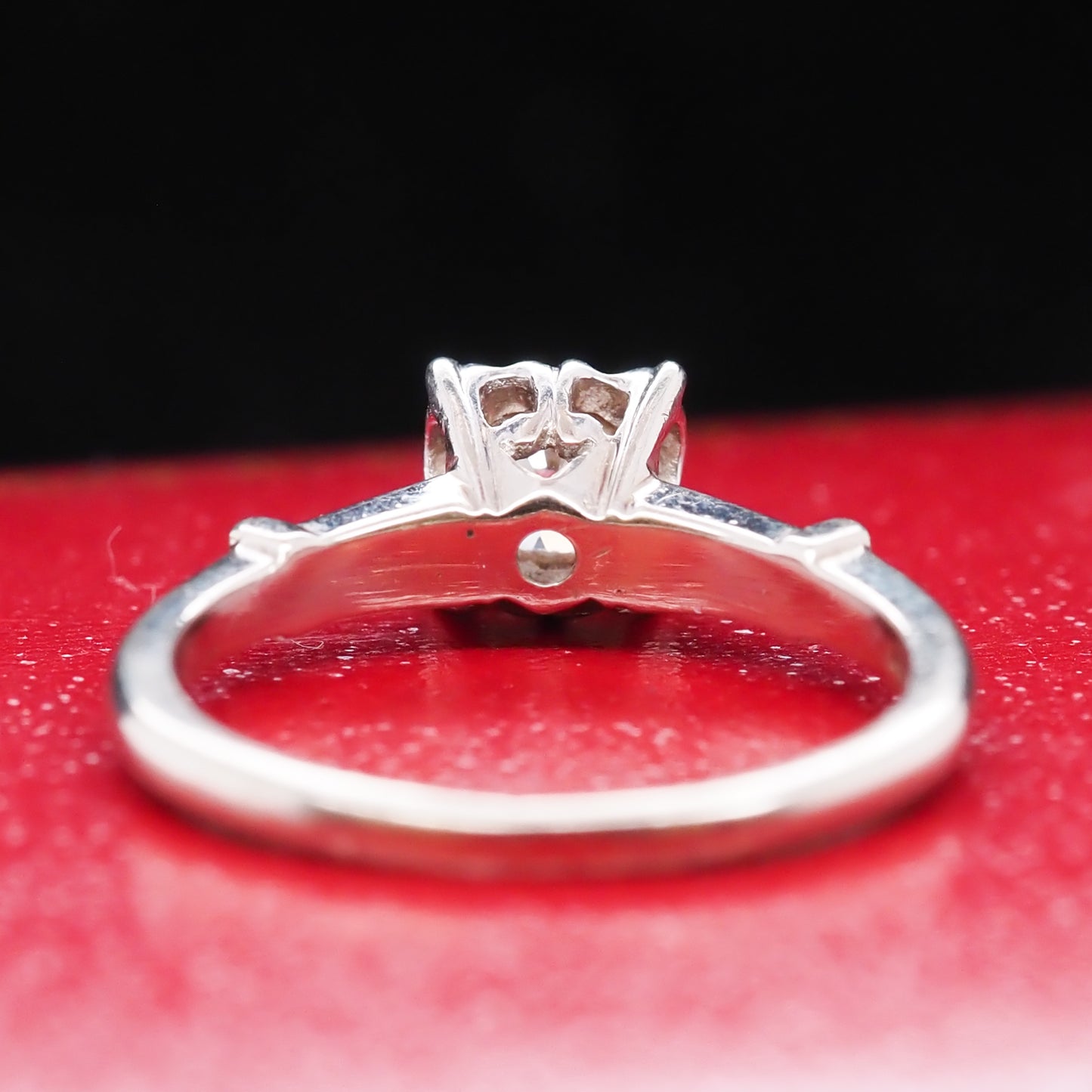 Circa 1940s Platinum Art Deco .50ct Old European Brilliant Diamond Engagement Ring