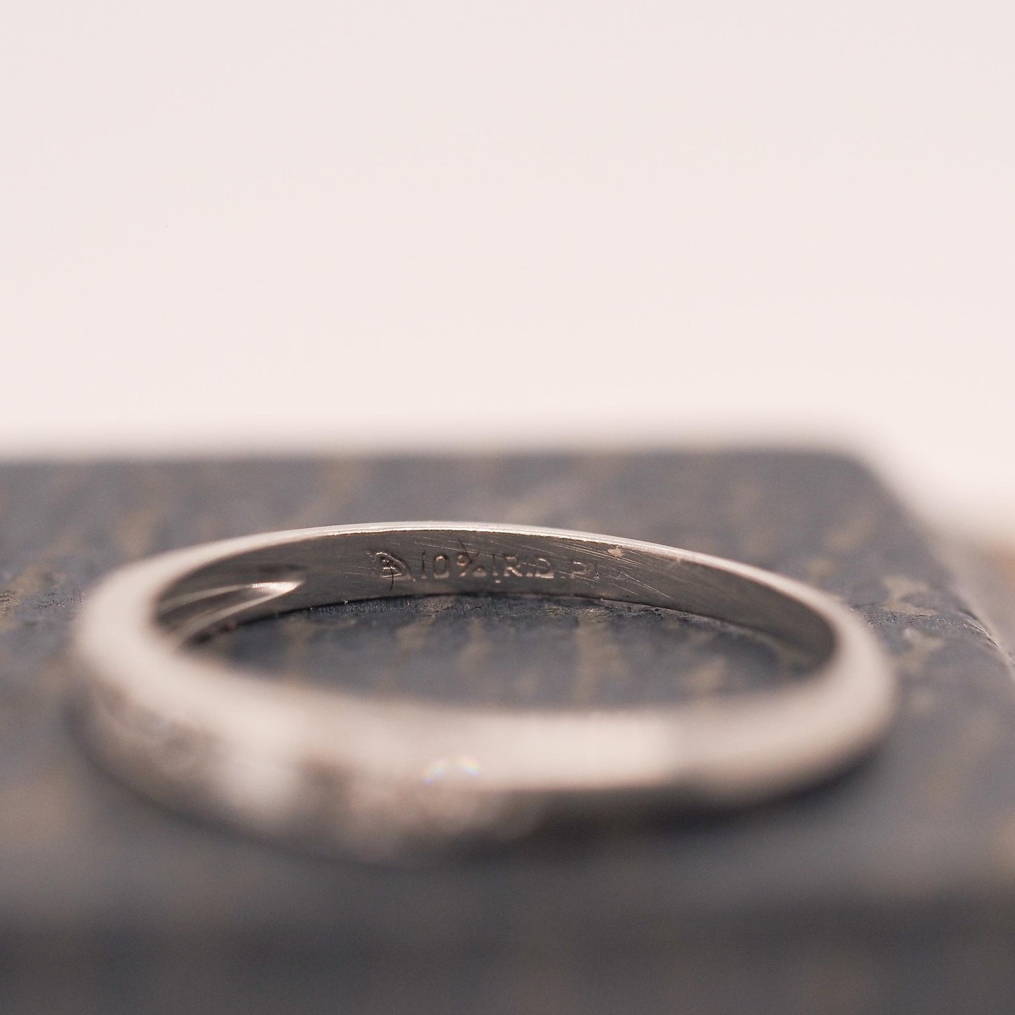 Circa 1930s Platinum Art Deco Engagement Ring and Wedding Band Set