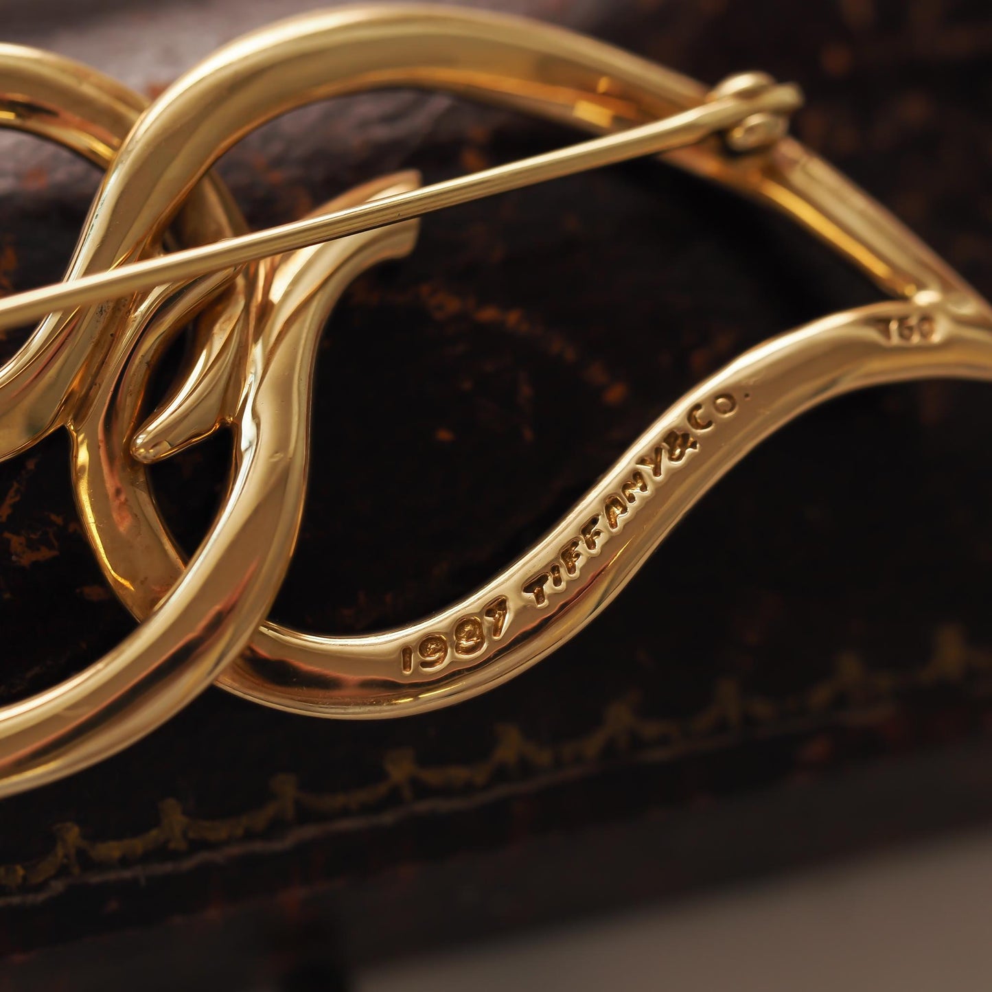 Circa 1987 18K Yellow Gold Tiffany & Co. Brooch Pin
