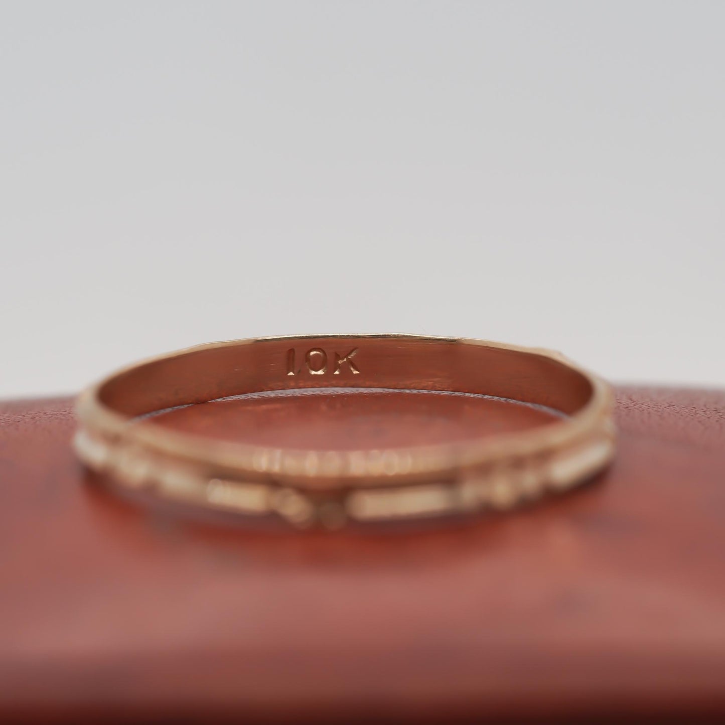 Circa 1920s Yellow Gold Hand Engraved Wedding Band Size 6.75 - VHK#787a