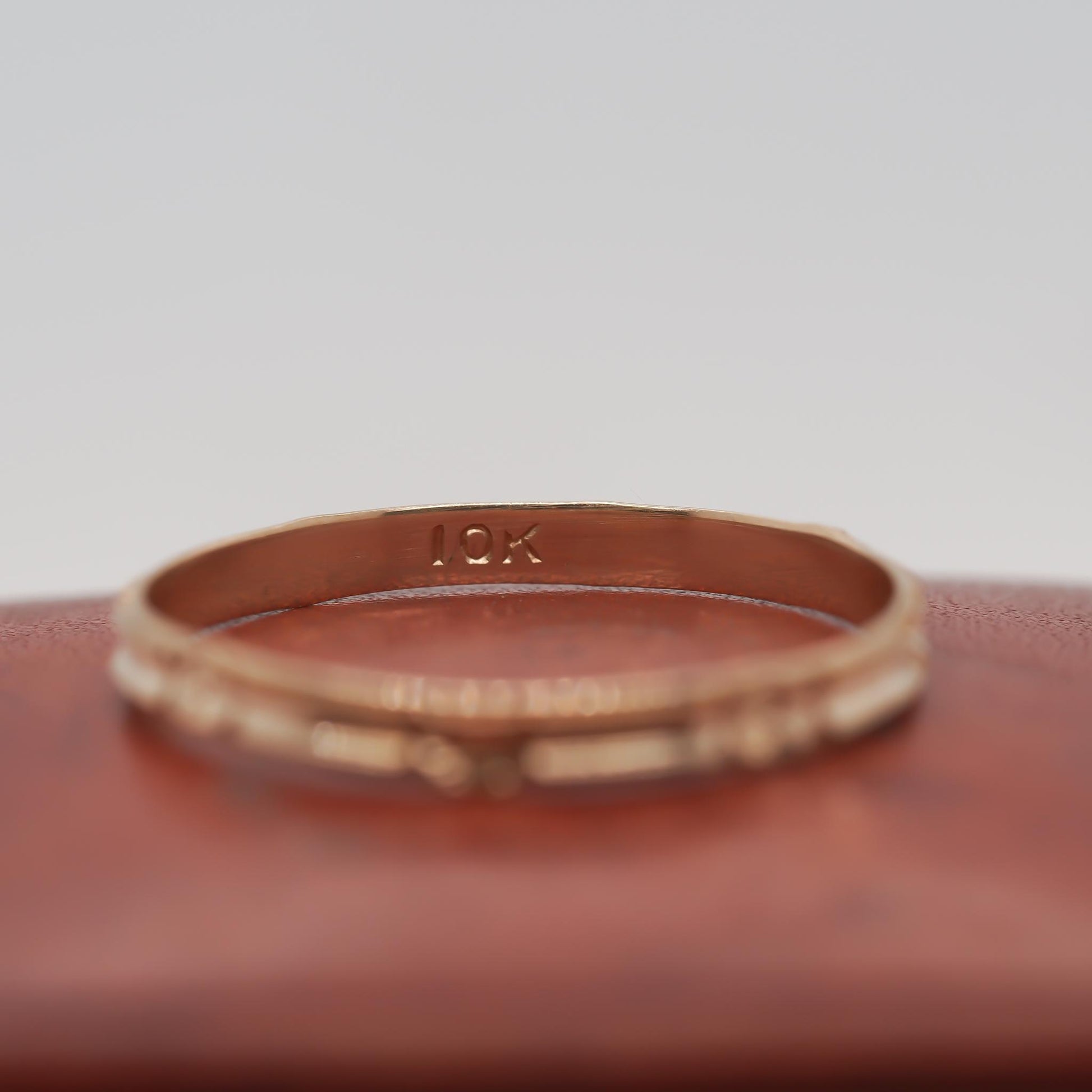 Circa 1920s Yellow Gold Hand Engraved Wedding Band Size 6.75 - VHK#787a