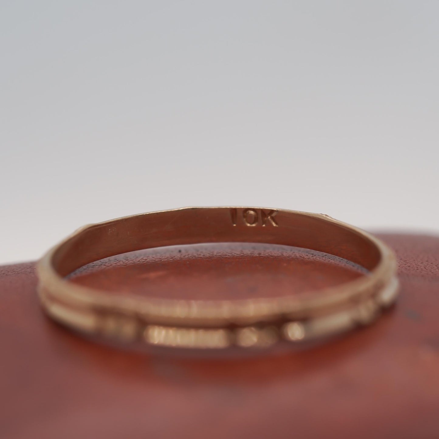 1920S 10K Yellow Gold Vintage Engraved Wedding Band - VHK#802