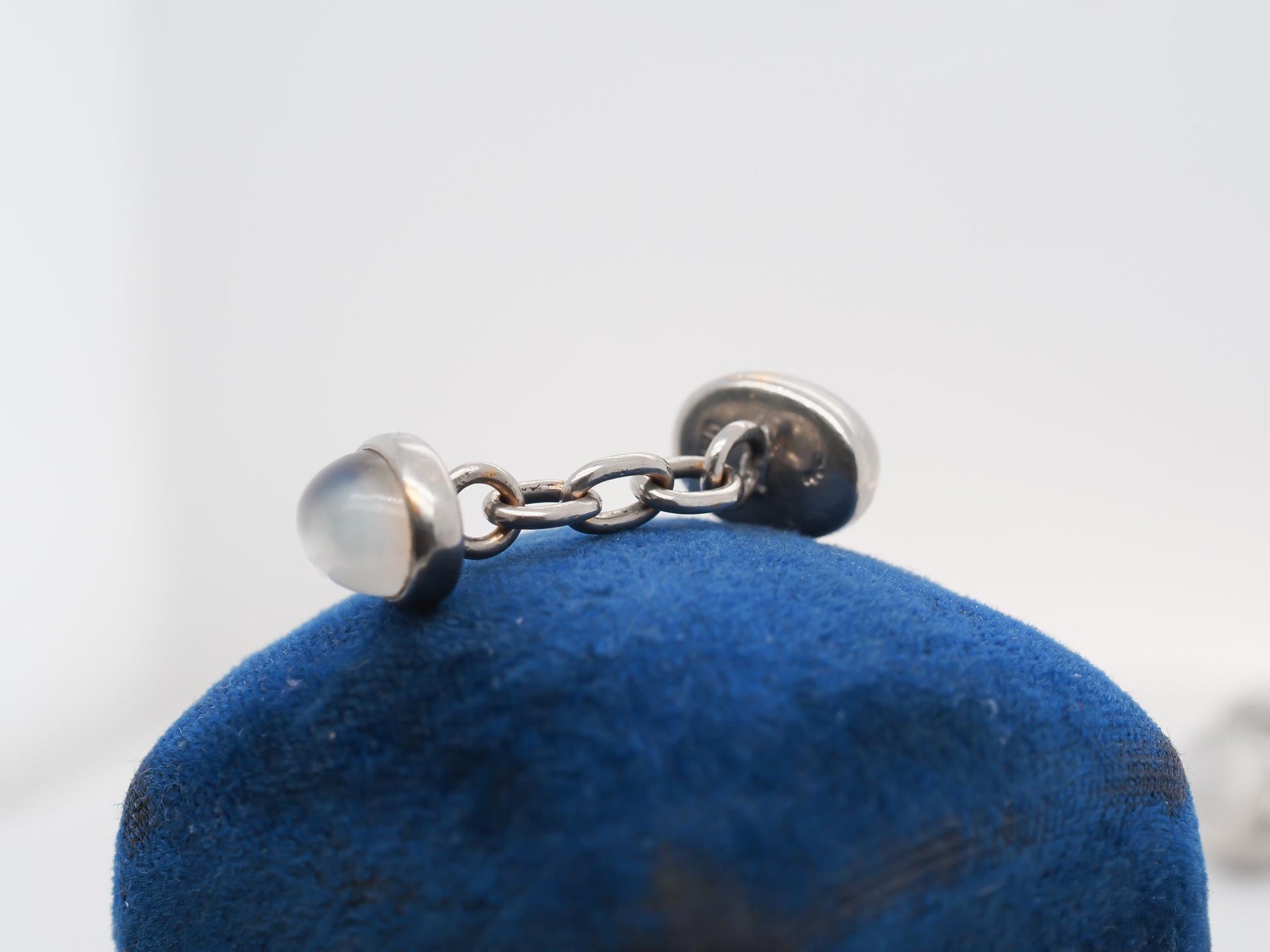 Platinum & 18K Gold 1930s Art Deco Moonstone Cufflinks