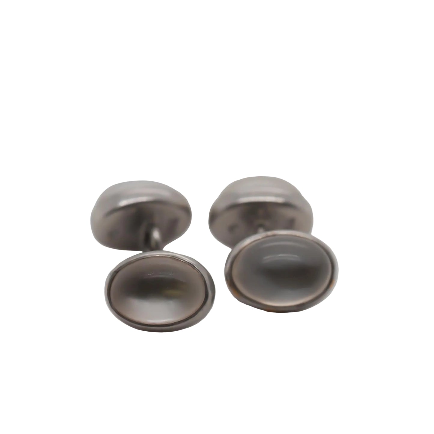 Platinum & 18K Gold 1930s Art Deco Moonstone Cufflinks