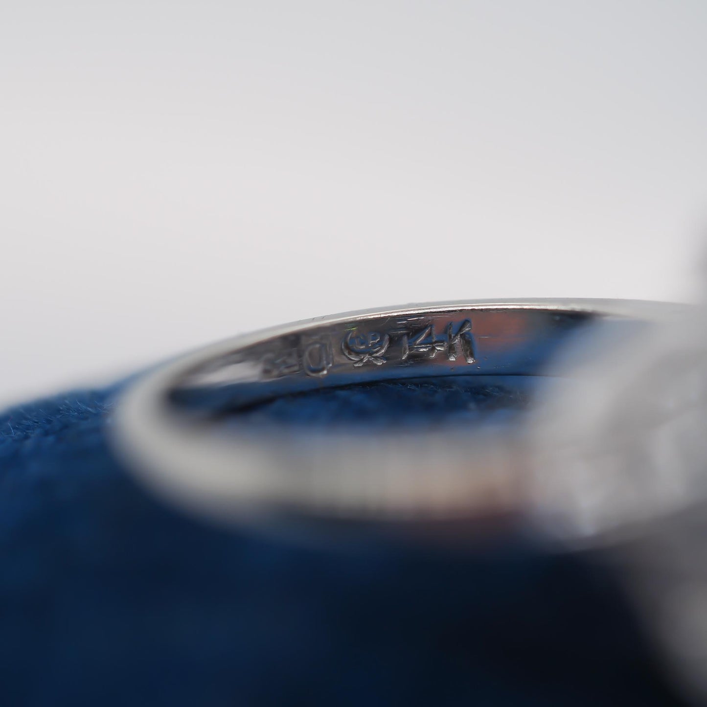 Circa 1940s 14K White Gold Sapphire and Diamond Ring - VHK#849