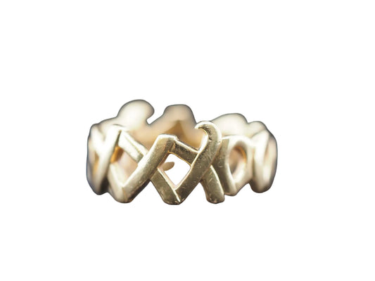 18K Yellow Gold “XXOO” Paloma Picasso Tiffany and Co Ring - VHK#782