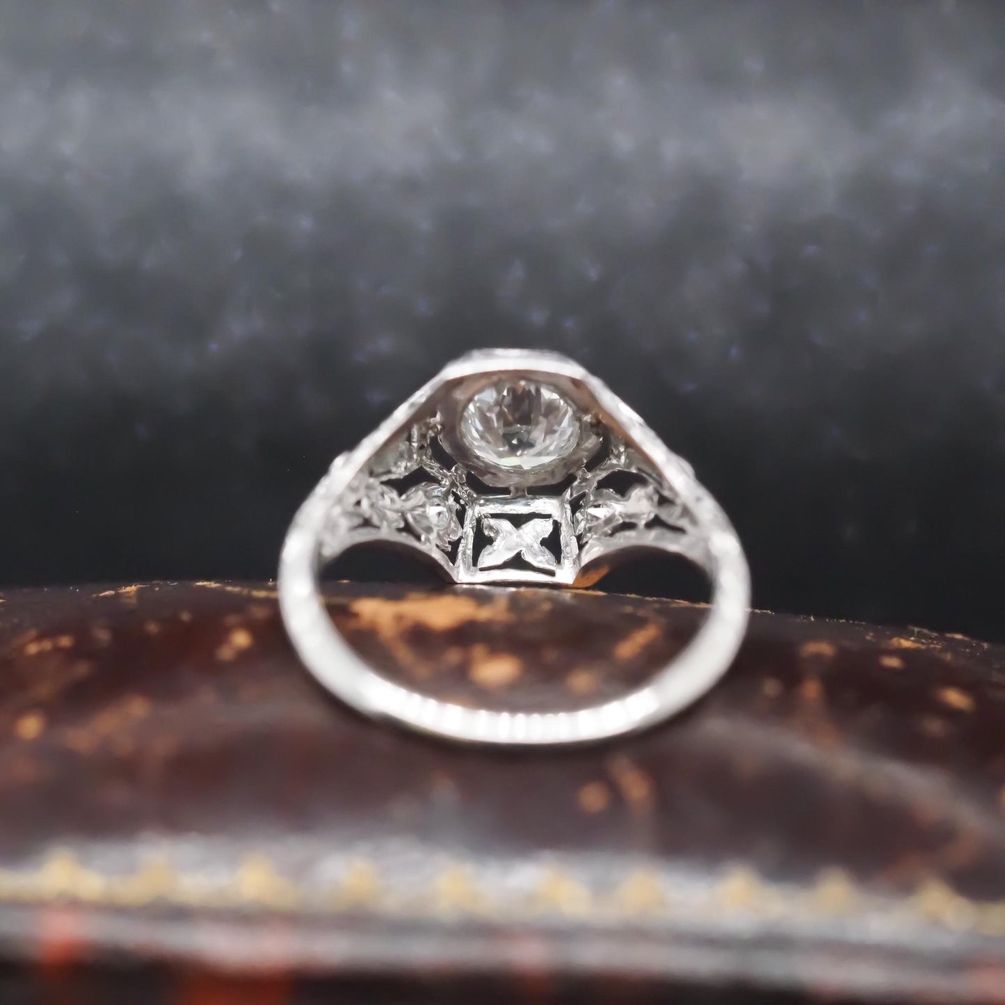 1920s Platinum Filigree .50ct Old European Diamond Engagement Ring - VHK#795