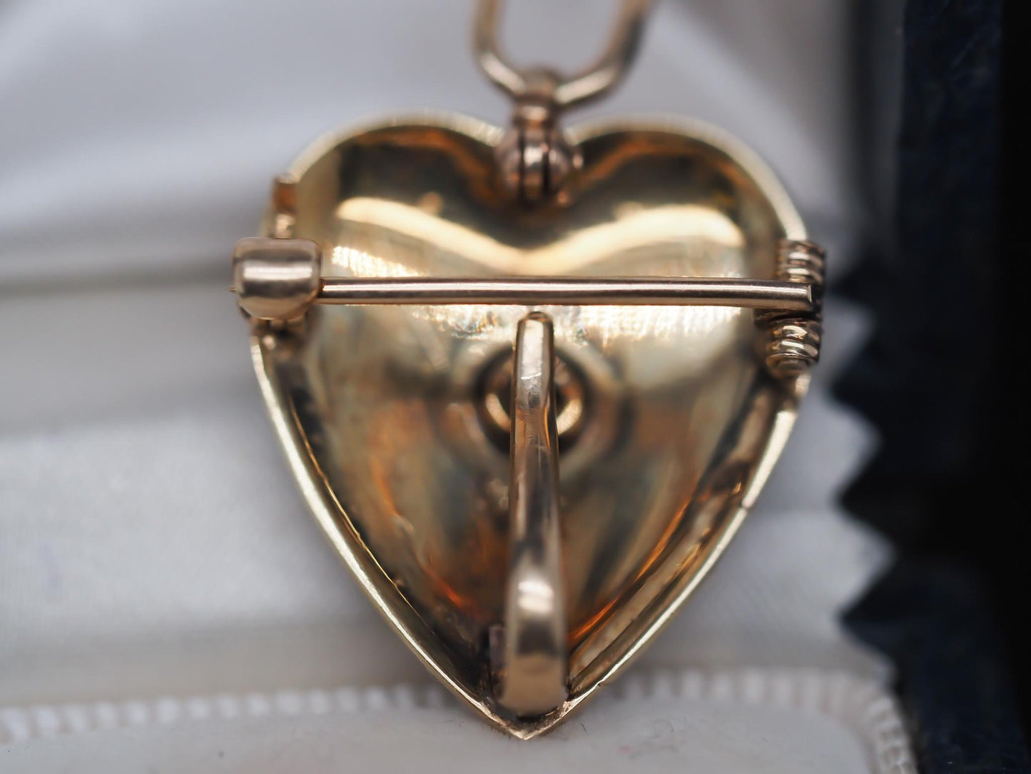 Victorian Pearl and Diamond Heart Shape Pendant and Brooch - VHK#815