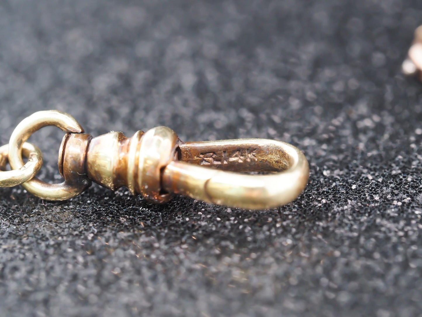 Circa 1920s 14K Yellow Gold Station Bar Necklace Chain - VHK#844