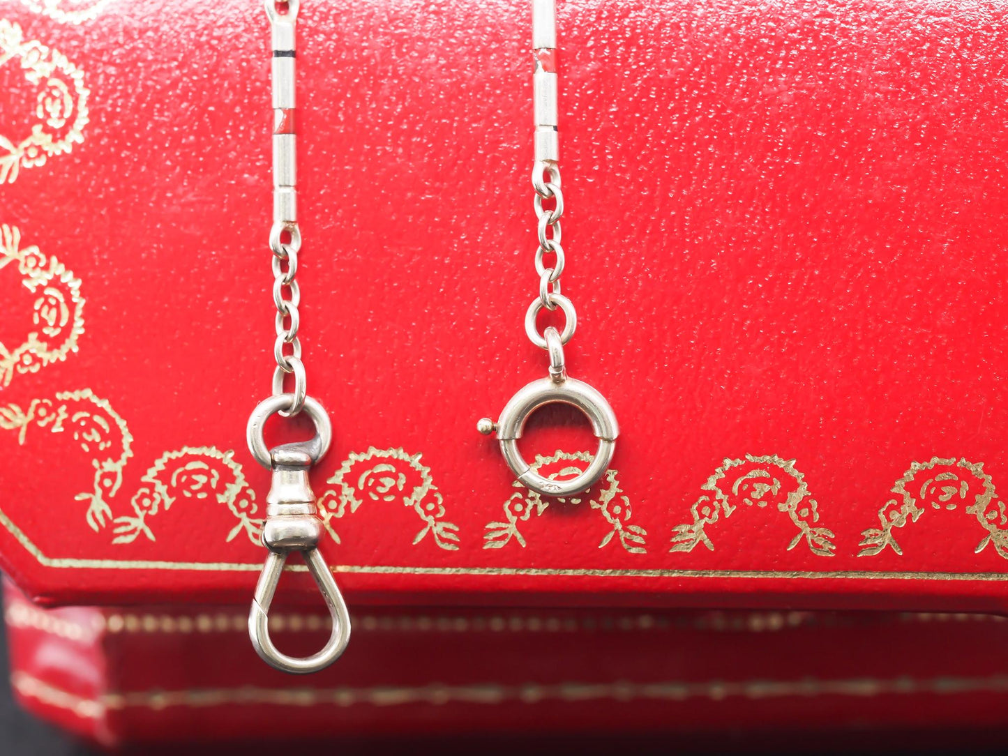 Circa 1920s 14K White Gold Antique Chain - VHK#830
