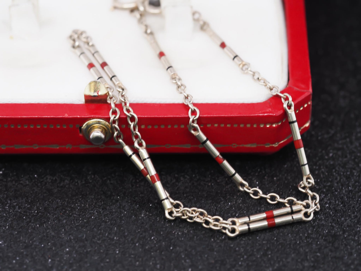 Circa 1920s 14K White Gold Antique Chain - VHK#830