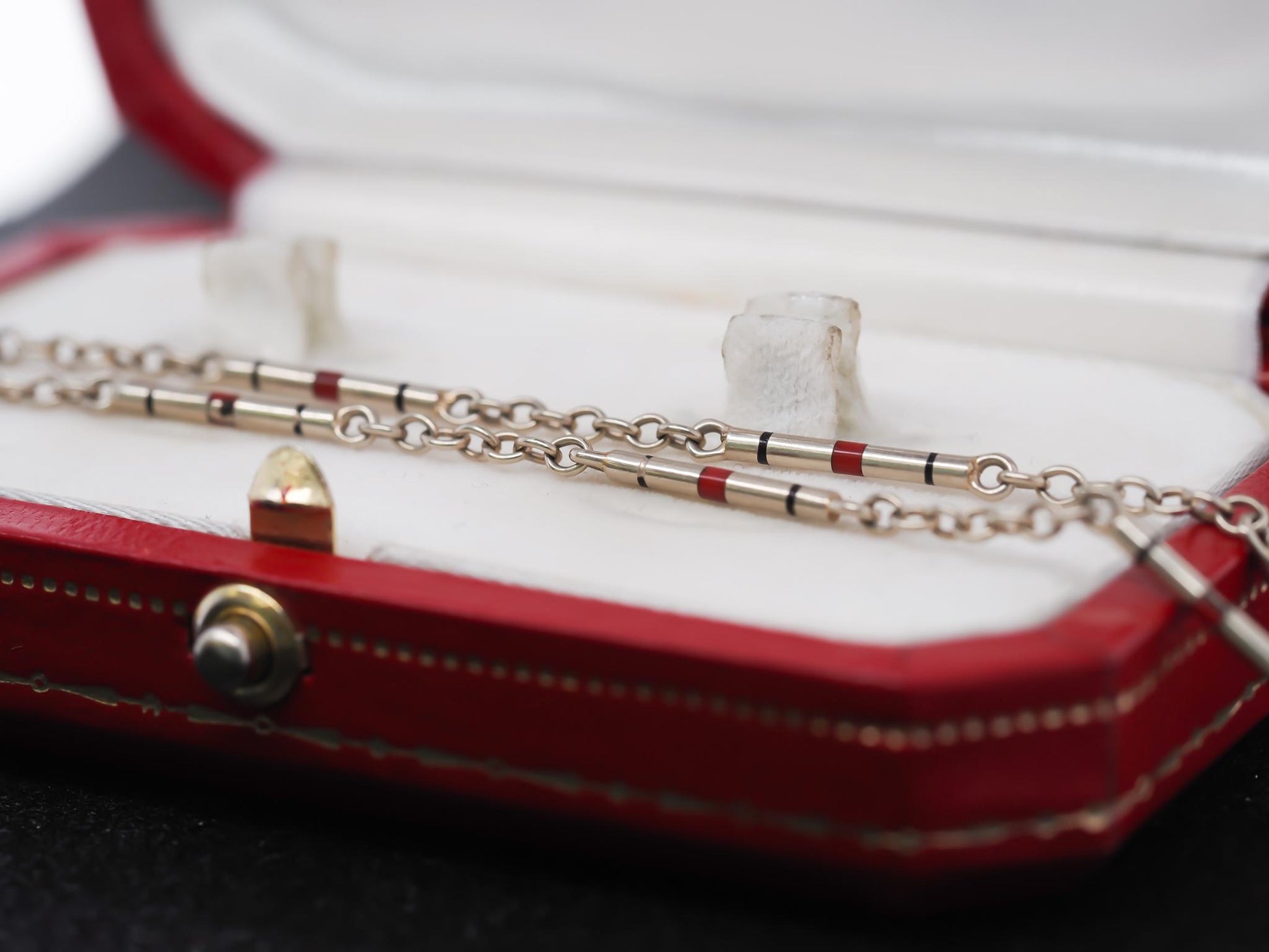 Circa 1920s 14K White Gold Antique Chain - VHK#830
