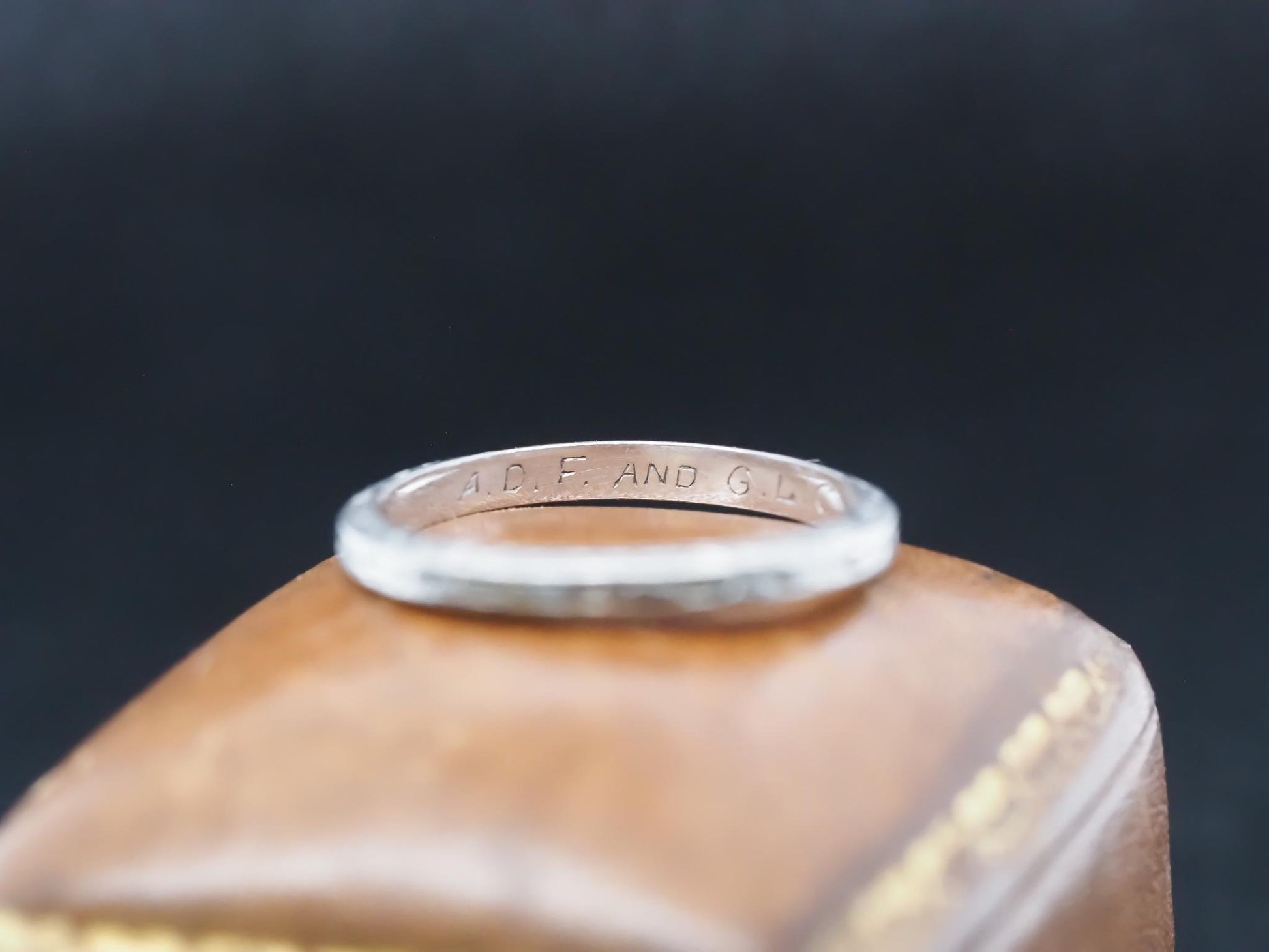 Circa 1931 Orange Blossom Platinum Wedding Band Size 5.25 - VHK#834