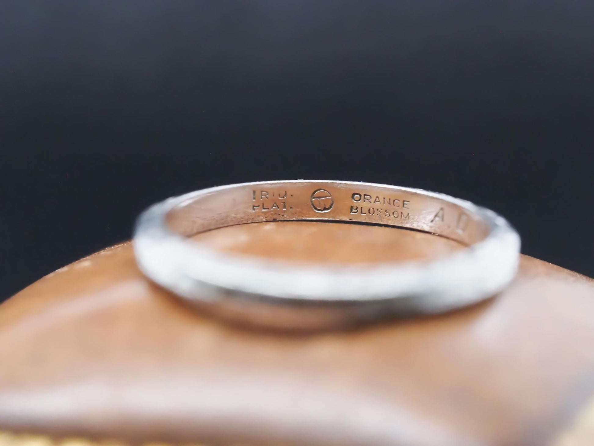 Circa 1931 Orange Blossom Platinum Wedding Band Size 5.25 - VHK#834