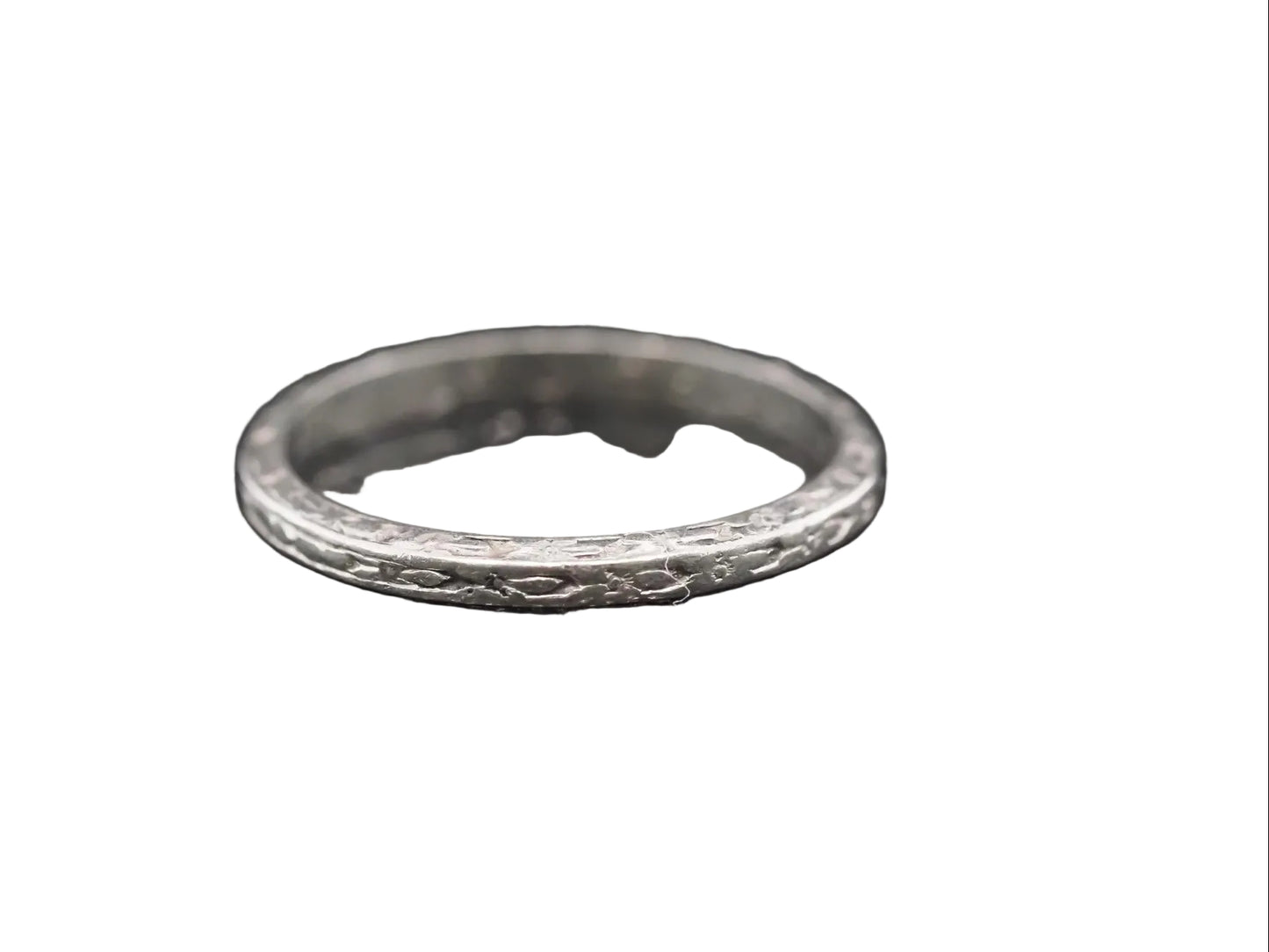 Circa 1931 Orange Blossom Platinum Wedding Band Size 5.25 - VHK#834