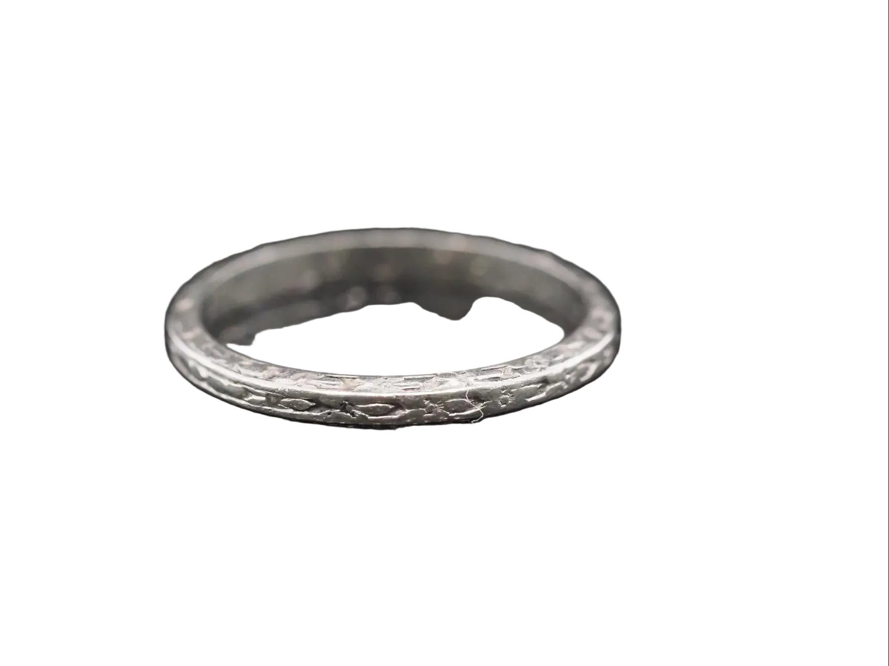 Circa 1931 Orange Blossom Platinum Wedding Band Size 5.25 - VHK#834