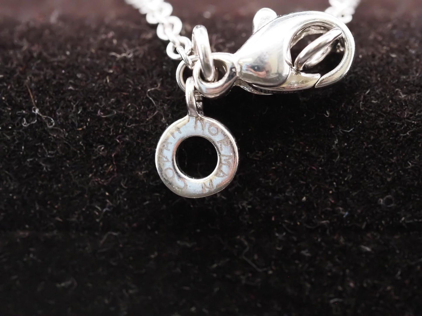 18K White Gold Diamond and Sapphire by the yard Necklace - VHK#851
