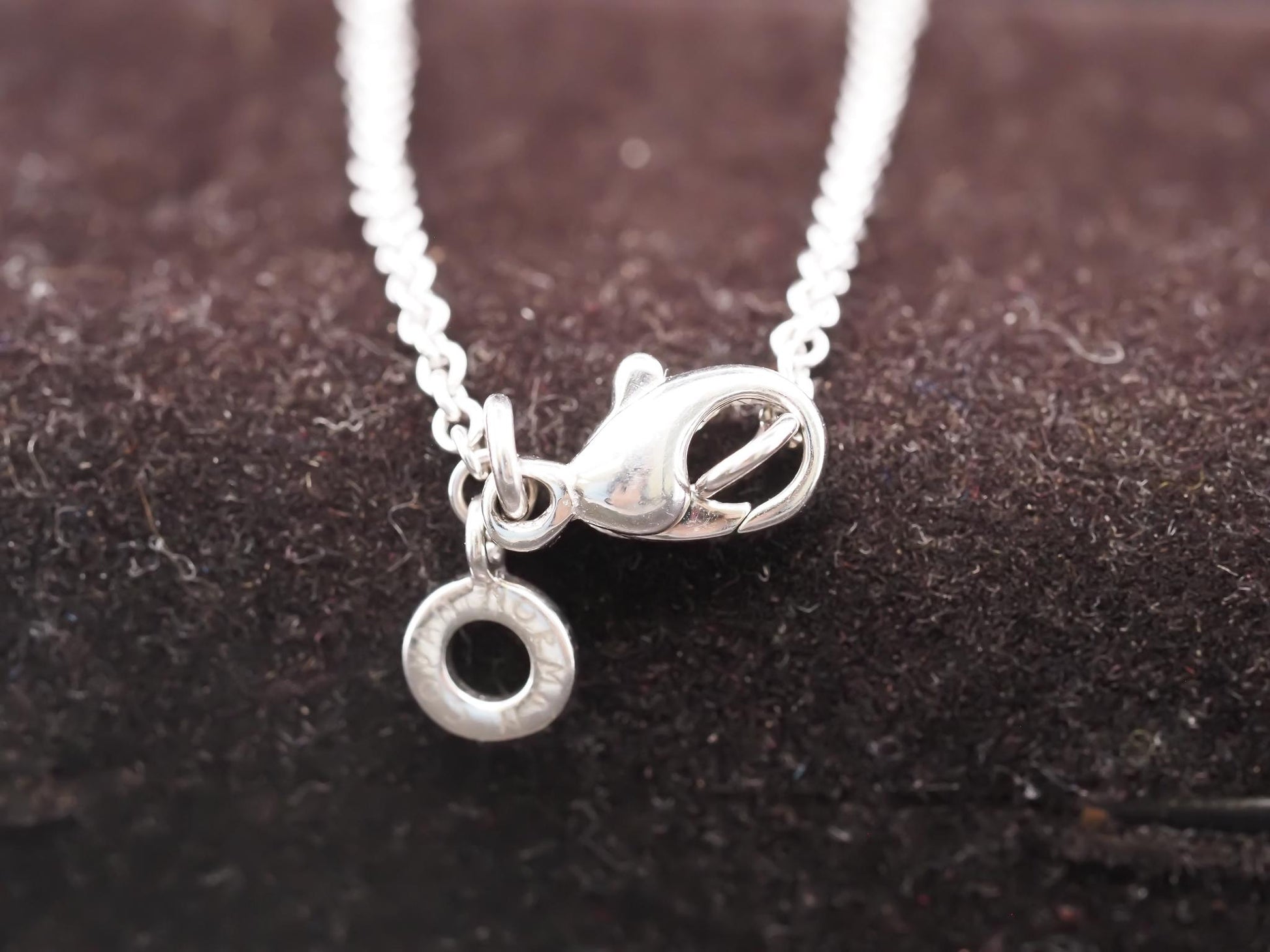 18K White Gold Diamond and Sapphire by the yard Necklace - VHK#851