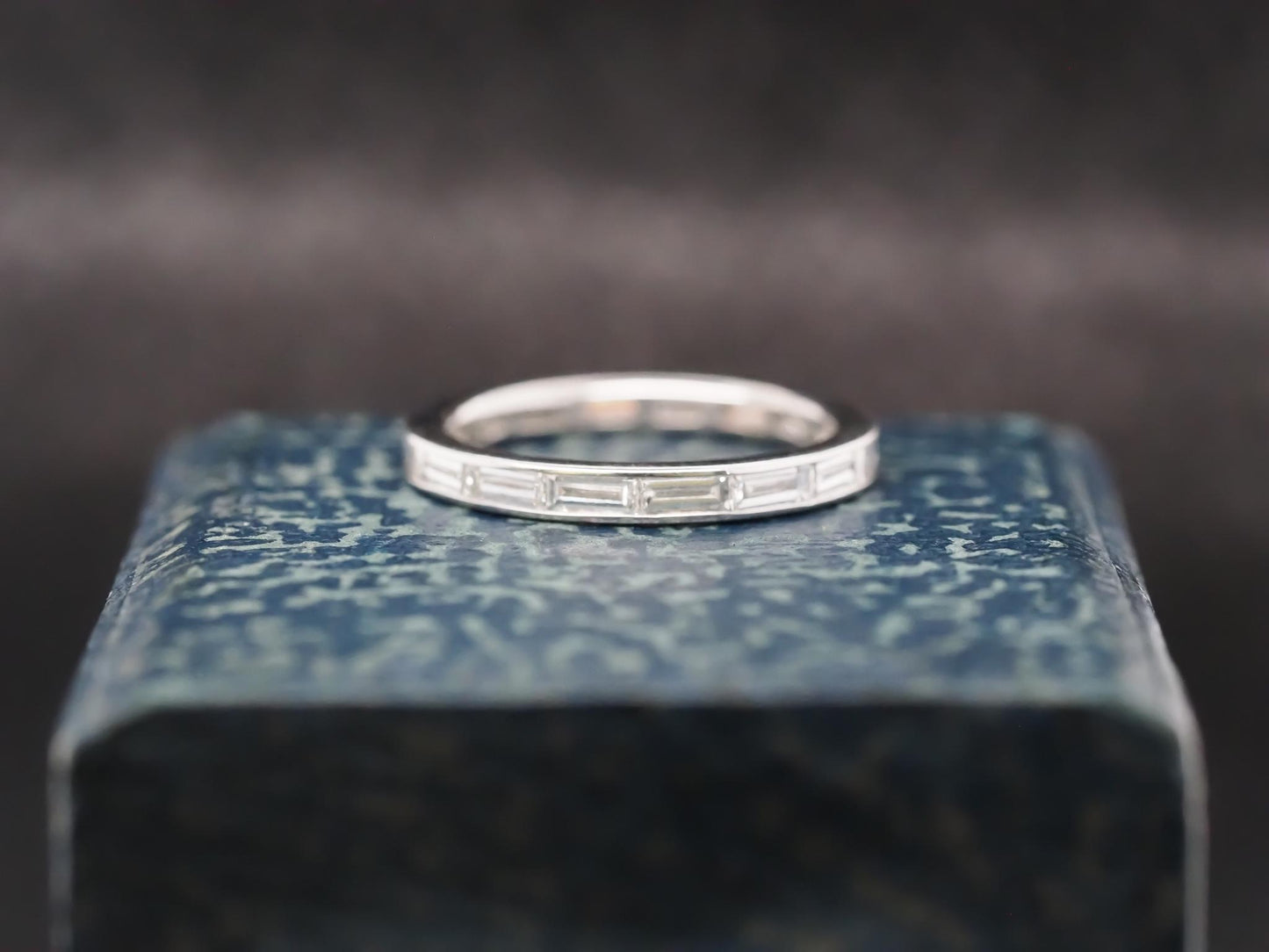 Vintage Platinum Baguette Diamond Band Size 6.25 - VHK#840