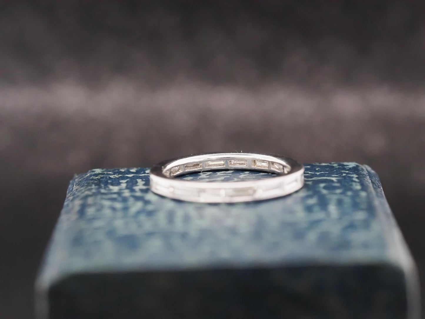 Vintage Platinum Baguette Diamond Band Size 6.25 - VHK#840