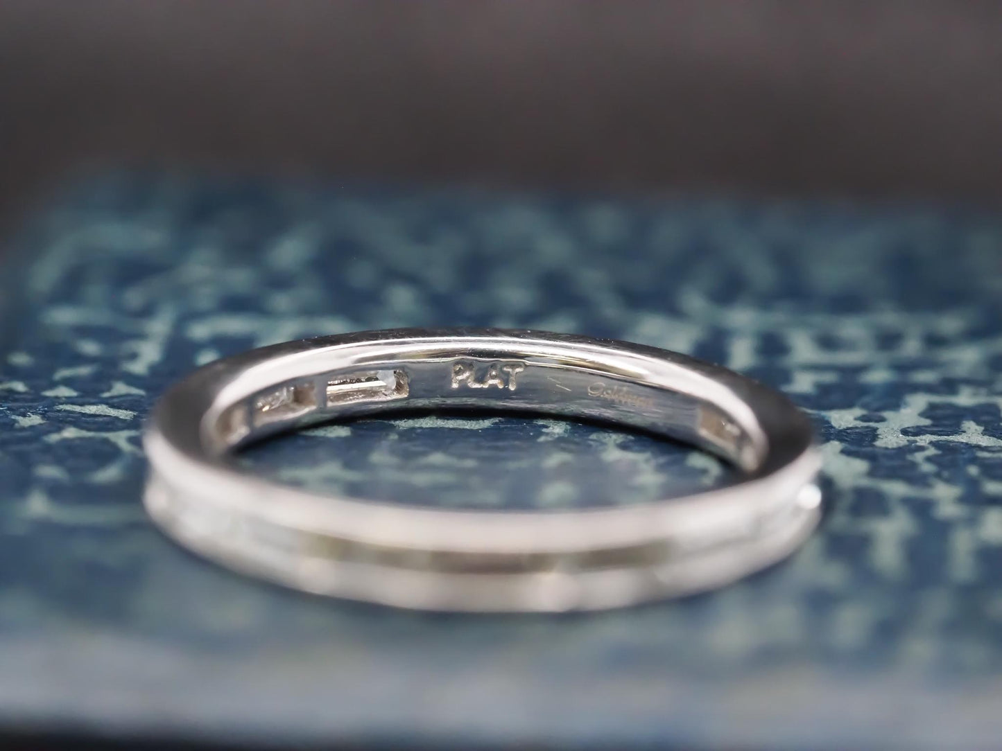 Vintage Platinum Baguette Diamond Band Size 6.25 - VHK#840
