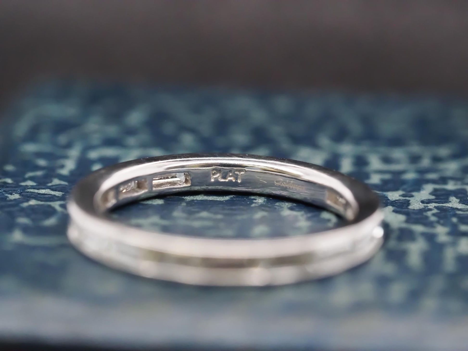 Vintage Platinum Baguette Diamond Band Size 6.25 - VHK#840