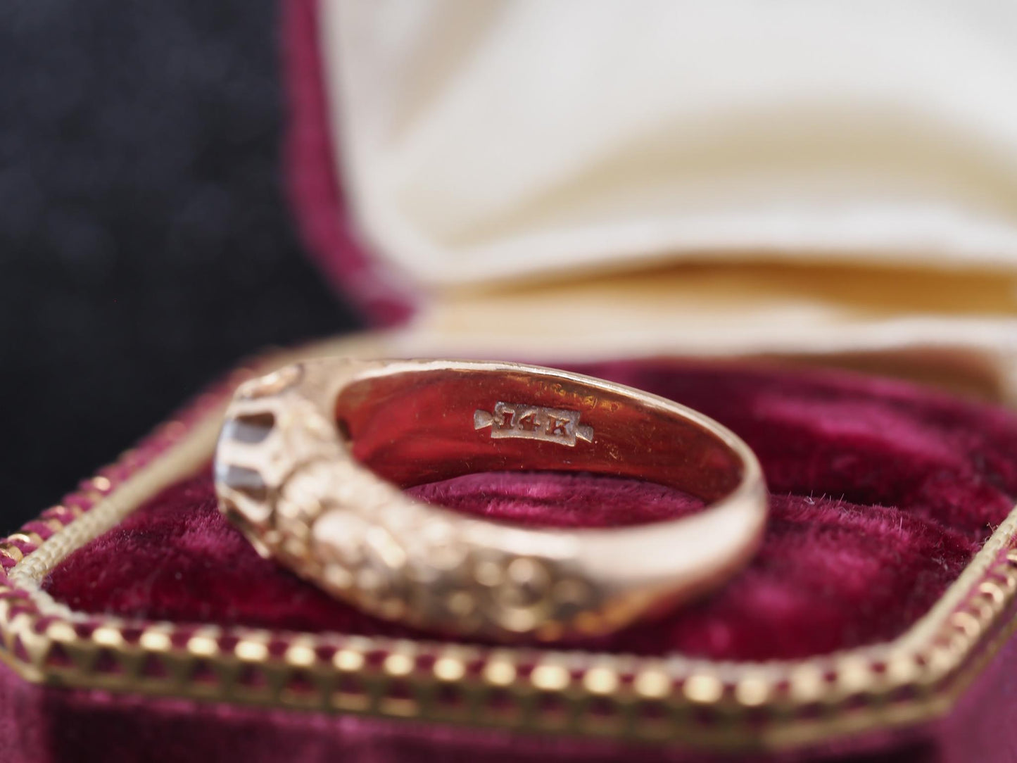 Circa 1930s 14K Yellow Gold .50ct Diamond Engagement Ring - VHK#860