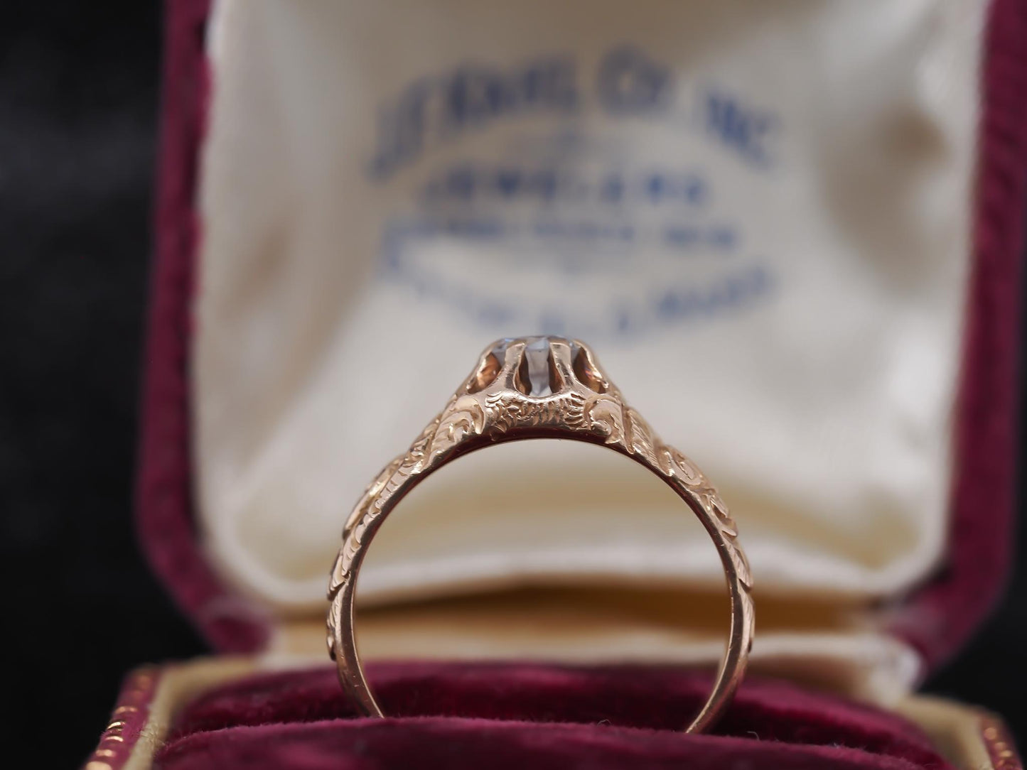 Circa 1930s 14K Yellow Gold .50ct Diamond Engagement Ring - VHK#860