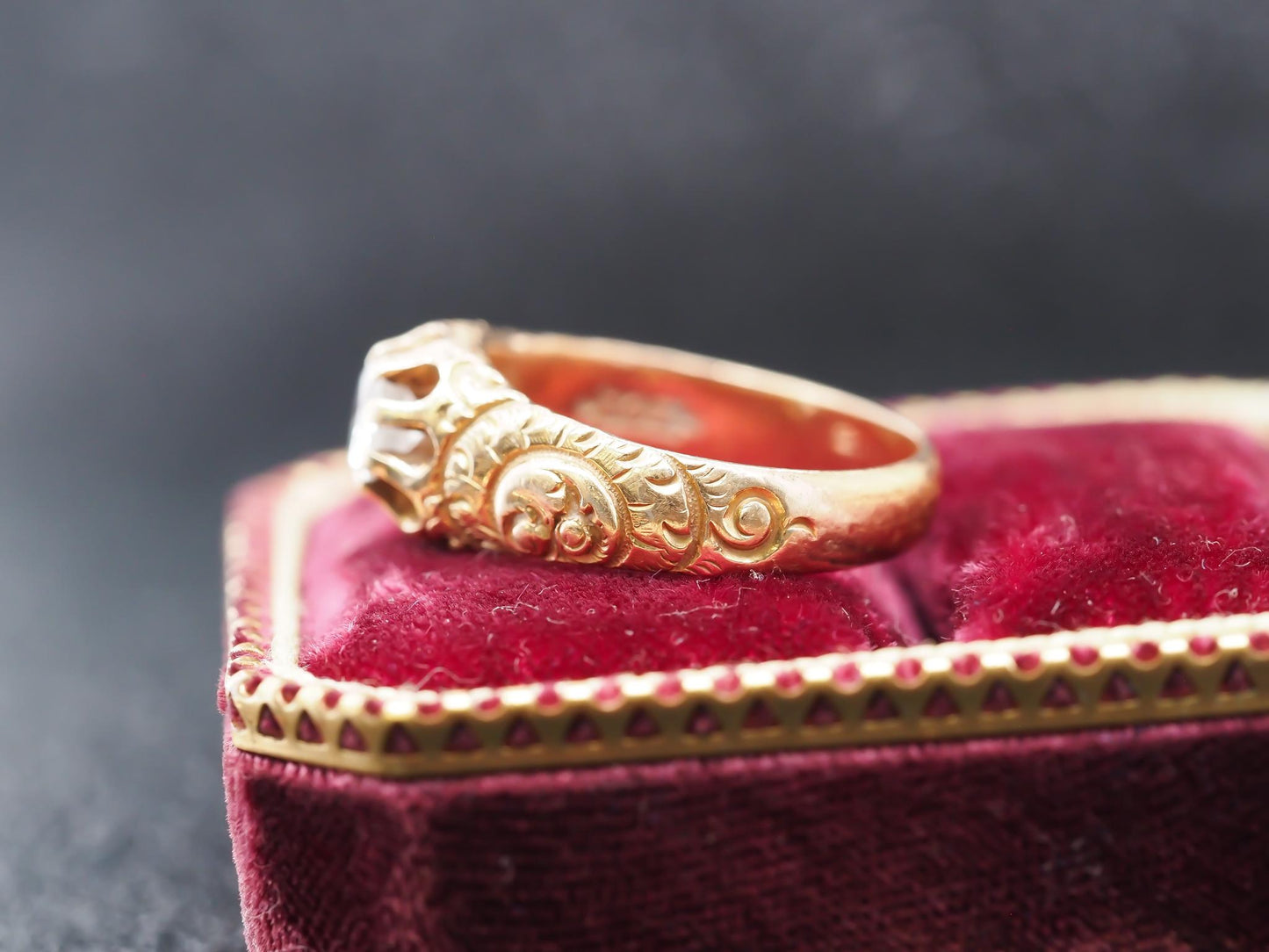 Circa 1930s 14K Yellow Gold .50ct Diamond Engagement Ring - VHK#860
