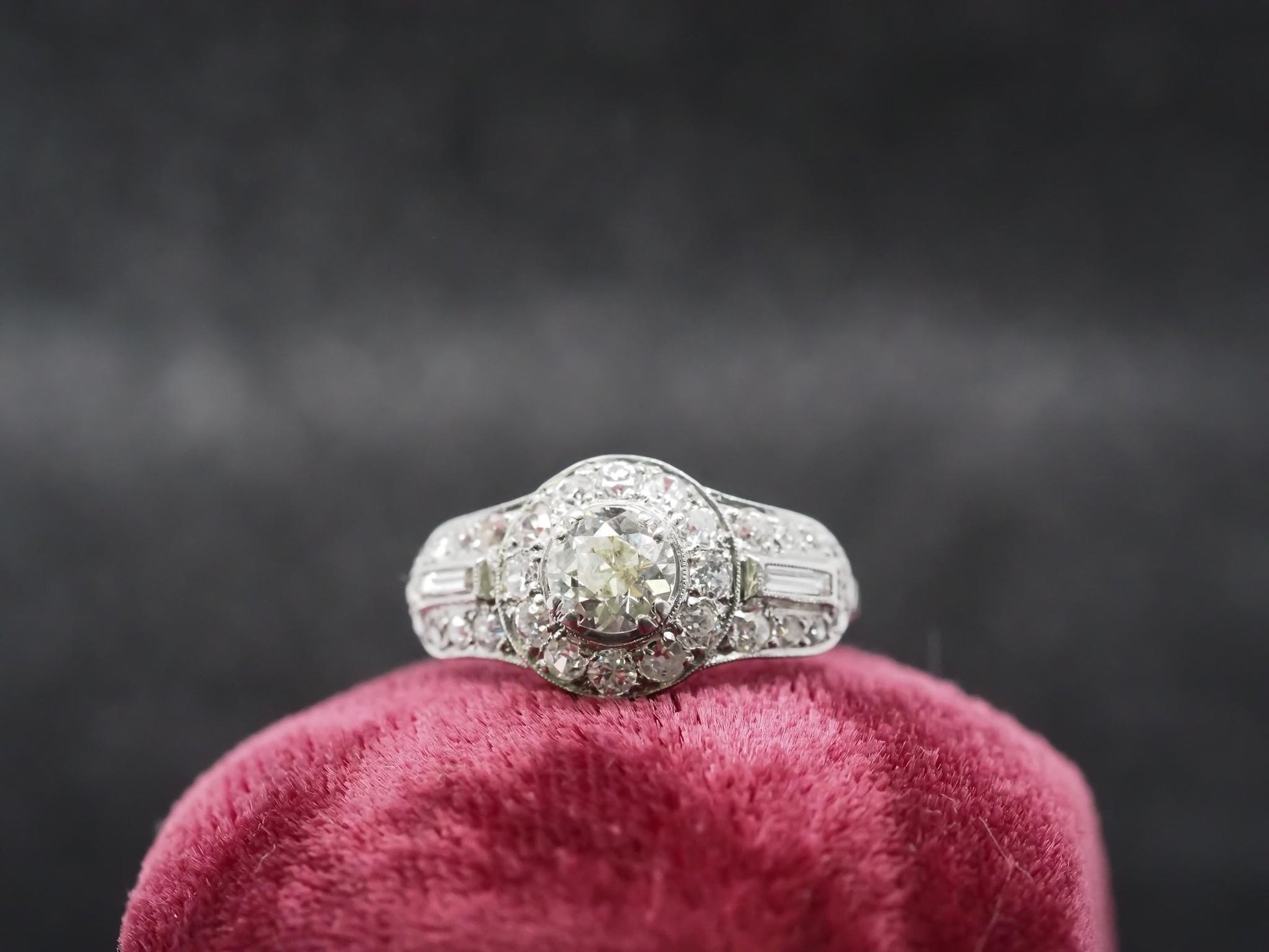 Circa 1920s Platinum .70ct Old European Diamond Engagement Ring - VHK#858