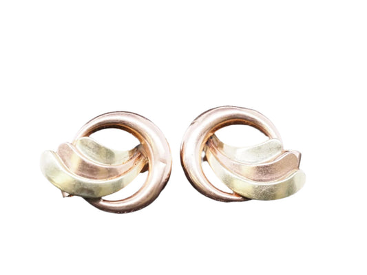 Vintage 1970s 14K Two Tone Cartier Earrings