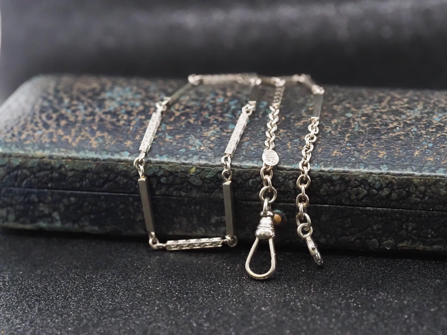 Circa 1920s Antique Chain with Stations 13.5 inch