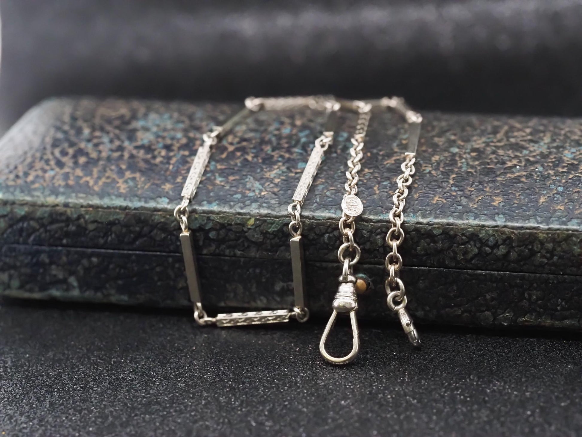 Circa 1920s Antique Chain with Stations 13.5 inch