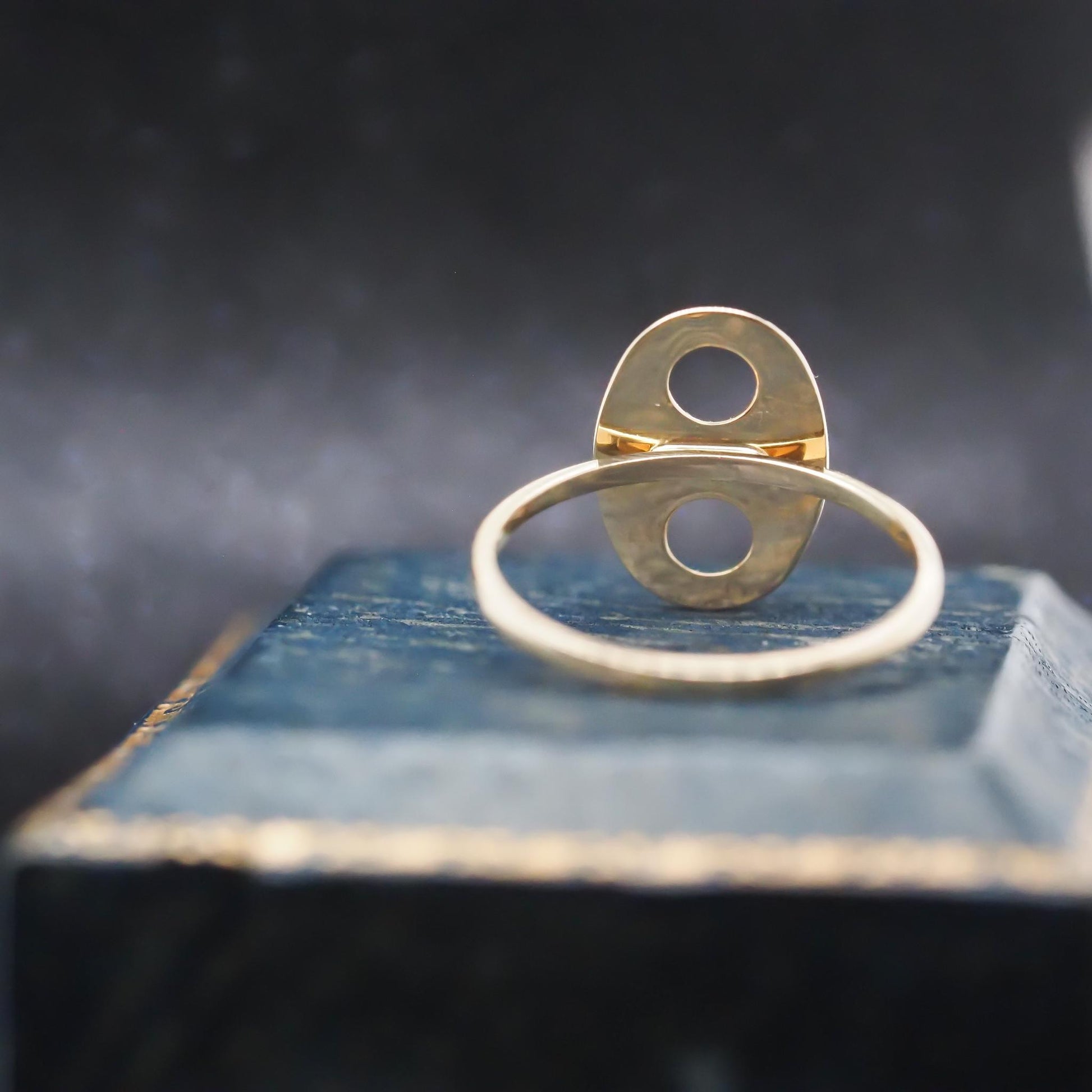 14k Yellow Gold Vintage Mariner Link Ring - VHK#893