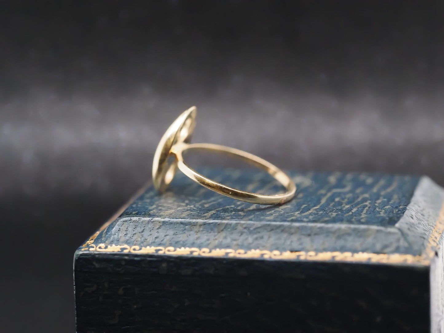 14k Yellow Gold Vintage Mariner Link Ring - VHK#893