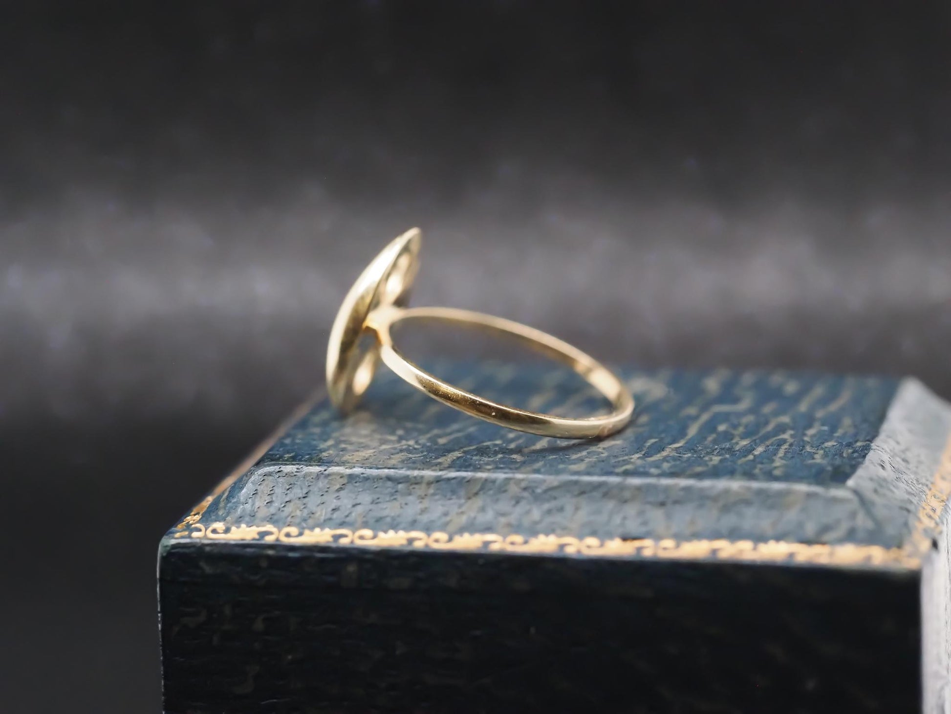14k Yellow Gold Vintage Mariner Link Ring - VHK#893