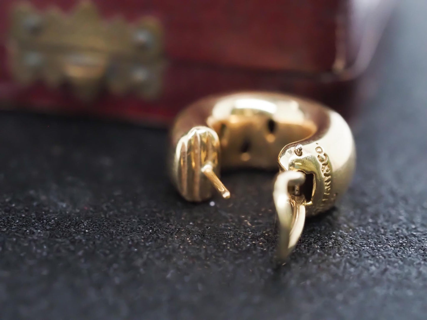 Vintage Tiffany & Co. 18K Yellow Gold Diamond Huggie Earrings