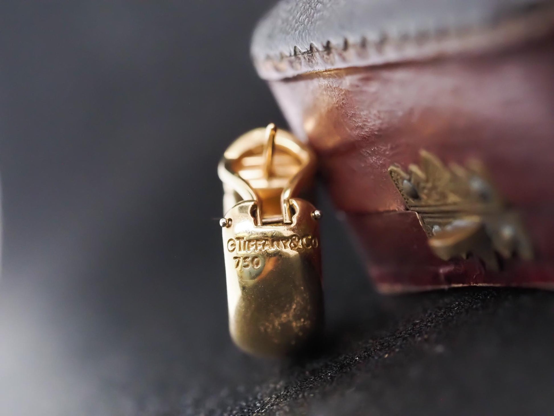 Vintage Tiffany & Co. 18K Yellow Gold Diamond Huggie Earrings