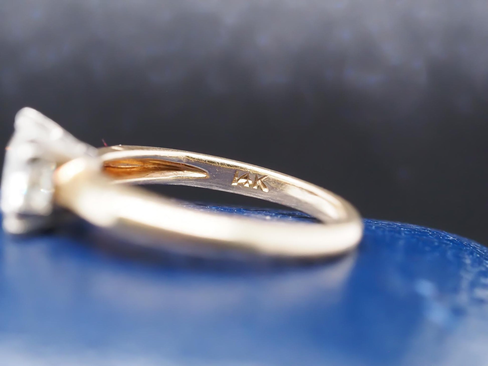 Circa 1900 14K Yellow Gold .90ct Old European Diamond Engagement Ring - VHK#848a